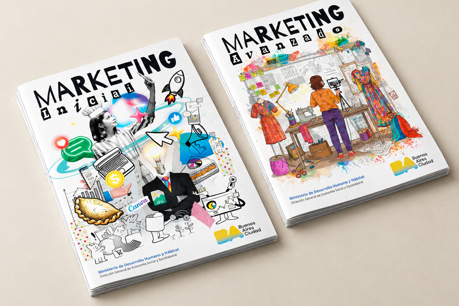 Marketing · Cuadernillos · mockup del cuadernillo